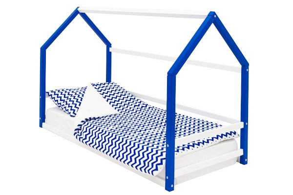 Детская кровать-домик Монтессори Svogen цвет сине-белый (Бельмарко)