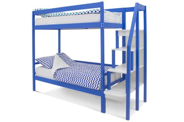 Двухъярусная кровать Svogen цвет синий (Бельмарко)